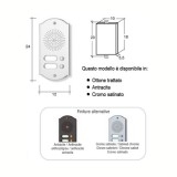 Citofono campanello 2 NOMI Mod. 2PLMORO/K ottone cromo satinato Alta Qualità Morelli