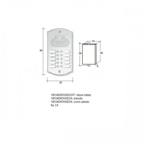 Videocitofono campanello 10 NOMI ottone cromosatinato Alta Qualità  Morelli