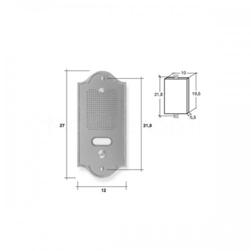 Citofono campanello 1 NOME testa di moro base ottone Serie Perla Morelli