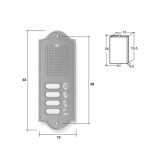 Citofono campanello 4 NOMI testa di moro base ottone Serie Perla Morelli