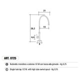 Rubinetto monoforo ottone gruppo lavabo ART.0725 Morelli