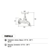 Rubinetto in ottone Mod. FARFALLA - Morelli