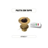 Piletta in ottone da 1” completa di tappo - Morelli