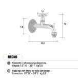 Rubinetto in ottone Mod. REGNO con portagomma Morelli