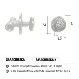 Rubinetto in ottone SARACINESCA per erogatore continuo Morelli