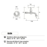 Rubinetto in ottone Mod. ELICA con portagomma Morelli