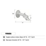 Erogatore rubinetto continuo Mod. PERUGIA in ottone Morelli