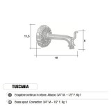 Erogatore rubinetto continuo Mod. TUSCANIA in ottone Morelli