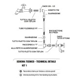 Kit raccorderia interna con Rubinetti per fontana a colonna Morelli - KIT1