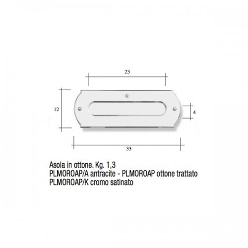 Asola per cassetta postale ottone trattato Mod. PLMOROAP/CPT Morelli