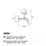 Rubinetto a farfalla - Pomello ANATRA cromato su base ottone Morelli