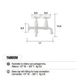 Rubinetto doppio cromato lucido TANDEM con attacco rapido Morelli