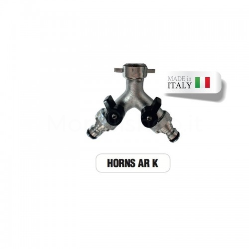 HORNS two-way chrome-plated brass faucet with Morelli...