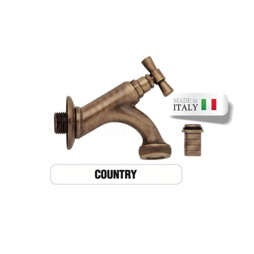 COUNTRY Brass Faucet with Morelli Hose Connector