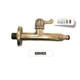 Rubinetto in ottone SERVICE con portagomma attacco rapido Morelli