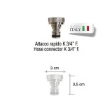Attacco rapido cromato 3/4” per rubinetto fontana Morelli