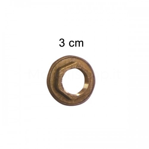 Brass lock nut with flange diam. 3 cm 3/8 "F Morelli