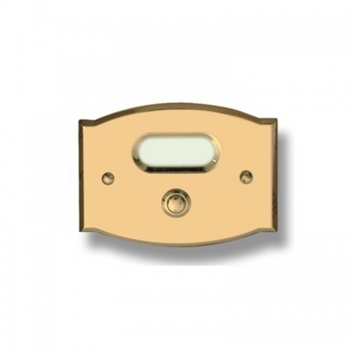 DOORBELL BUTTON MOD. CS2/CPT IN TREATED BRASS DOES NOT DARKEN