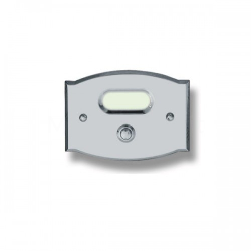 DOORBELL BUTTON MOD. CS2/K IN CHROME-PLATED BRASS