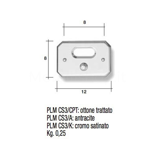 Pulsante campanello Mod. CS3/A ottone antracite Alta Qualità Morelli