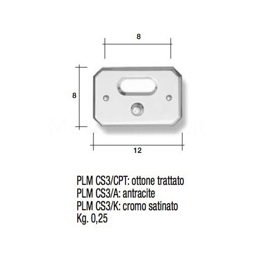 Pulsante campanello Mod. CS3/K cromo satinato Alta Qualità Morelli