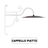 Cappello lume PIATTO per Lampione Morelli Serie Ferro Battuto