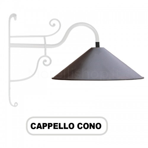 Cappello lume CONO per Lampione Morelli Serie Ferro Battuto