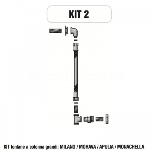 Internal fittings kit with Taps for Morelli column fountain - KIT2