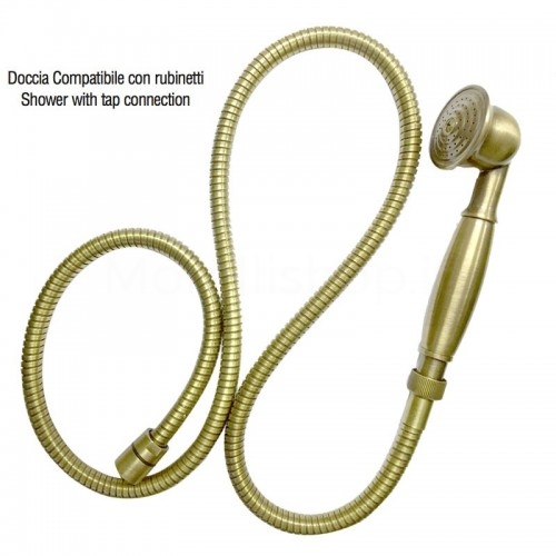 Brass shower attachment compatible with Morelli faucets