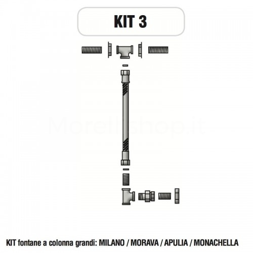 Internal Fitting Kit with Taps for Morelli Column Fountain - KIT3