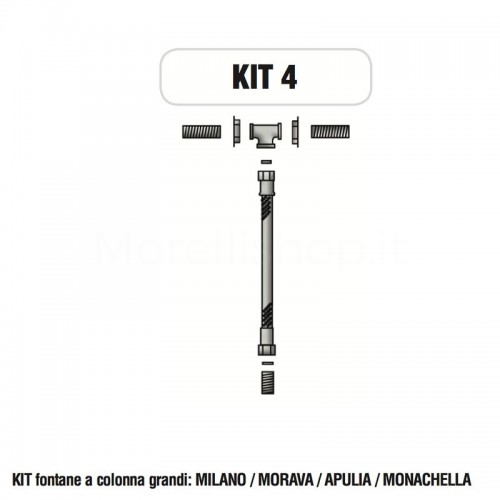 Internal fitting kit with Taps for Morelli column fountain - KIT4