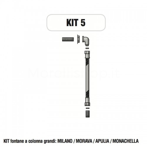 Internal fittings kit with Taps for Morelli column fountain - KIT5