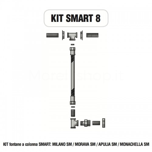 Internal fittings kit with faucets for Morelli SMART...