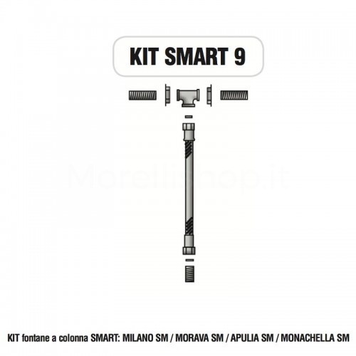 Internal Fitting Kit with Taps for Morelli SMART Column Fountain - KIT SMART 9