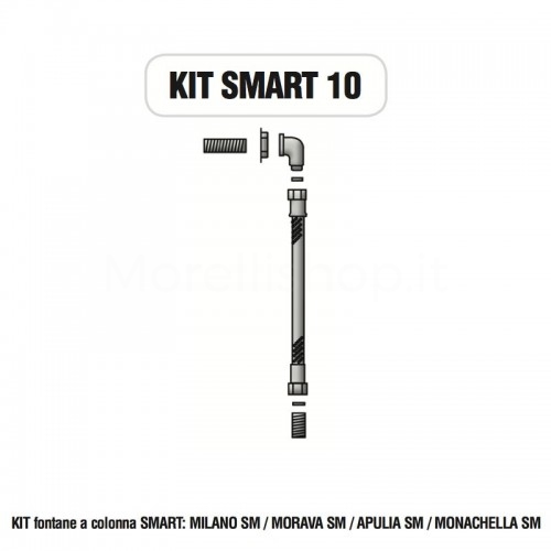 Kit raccorderia interna con Rubinetti per fontana a colonna SMART Morelli - KIT SMART 10