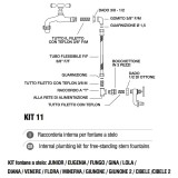 Kit raccorderia interna con Rubinetti per fontana a colonna STELO Morelli - KIT STELO 11