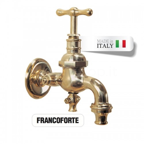 Brass faucet Mod. FRANCOFORTE with hose holder and...