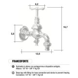 Rubinetto in ottone Mod. FRANCOFORTE con portagomma e dispositivo antigelo Morelli