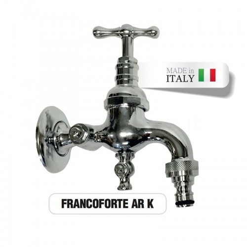 Chrome-plated brass faucet Mod. FRANCOFORTE with quick coupling and antifreeze device Morelli