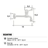 Rubinetto in ottone cromato Mod. BIZANTINO AR K Morelli