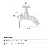 Rubinetto in ottone cromato Mod. NEOCLASSICO AR K Morelli