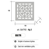 Griglia di Aerazione Mod. GA-TR2 in ghisa Morelli - NON CARRABILE