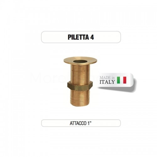 Piletta in ottone da 1" senza tappo - Morelli