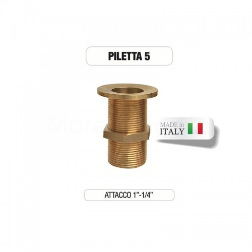 Piletta in ottone da 1” e 1/4" senza tappo - Morelli