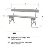 Panchina INES Arredo esterno giardino - Morelli