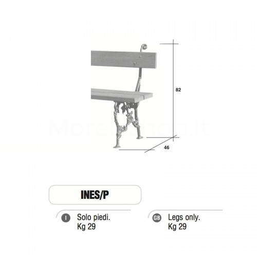 Solo Piedi in ghisa per panchina INES Arredo esterno giardino - Morelli