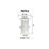 Piletta in ottone 1”e 1/2" senza tappo - Morelli