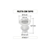 Piletta in ottone da 1” completa di tappo - Morelli