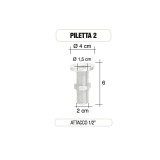 Piletta in ottone da 1/2" senza tappo - Morelli