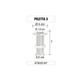 Piletta in ottone da 3/4" senza tappo - Morelli